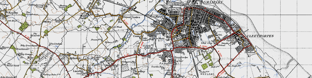 Old map of Grange in 1946