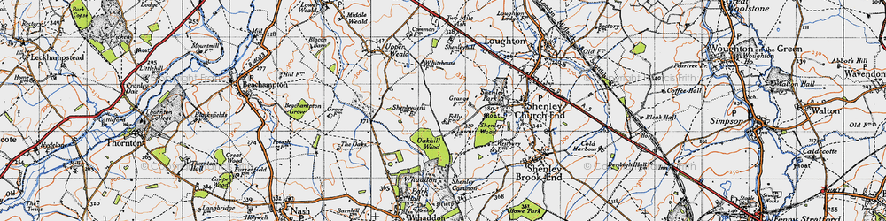 Old map of Grange Farm in 1946
