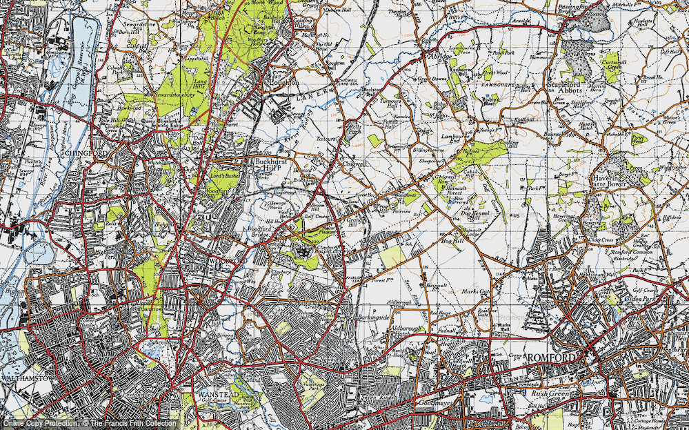 Old Map of Grange Hill, 1946 in 1946