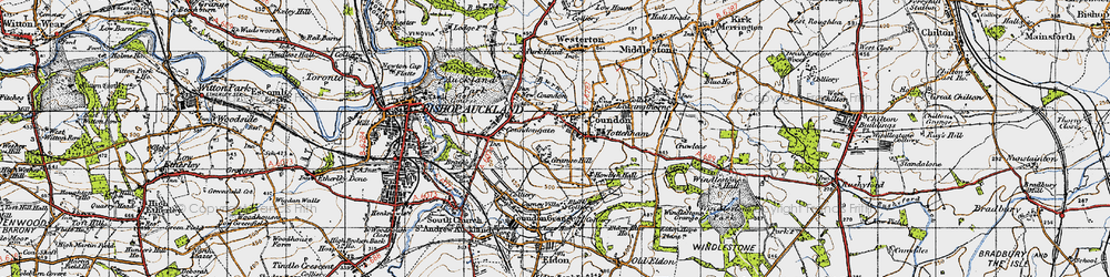 Old map of Grange Hill in 1947