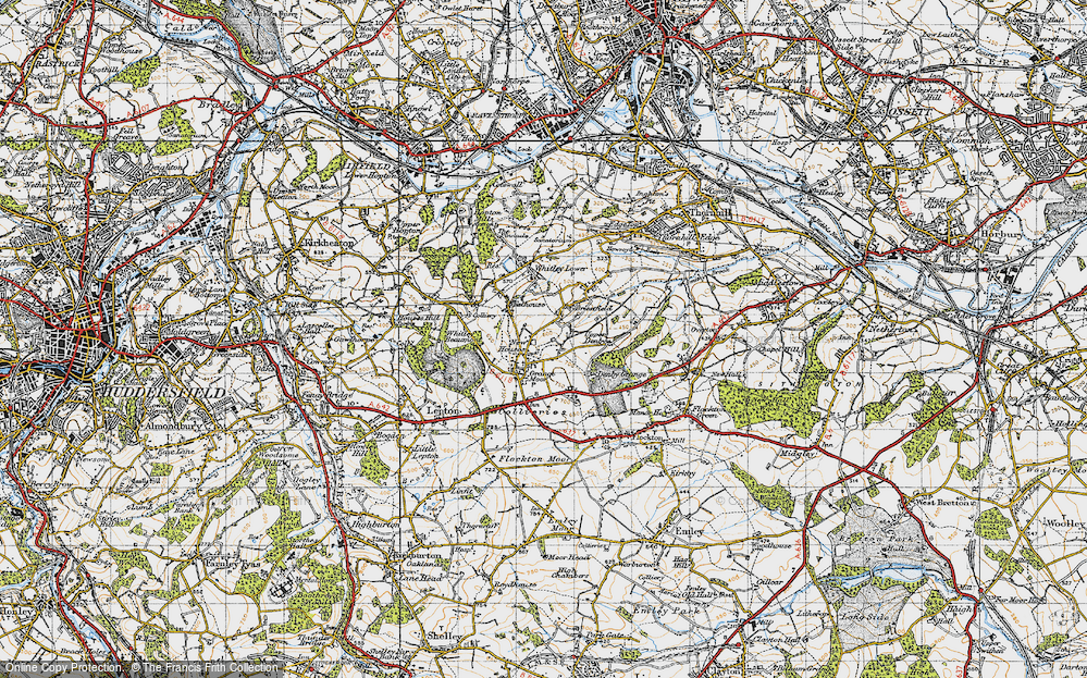 Old Map of Grange Moor, 1947 in 1947