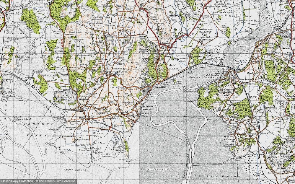 Old Map of Grange-Over-Sands, 1947 in 1947