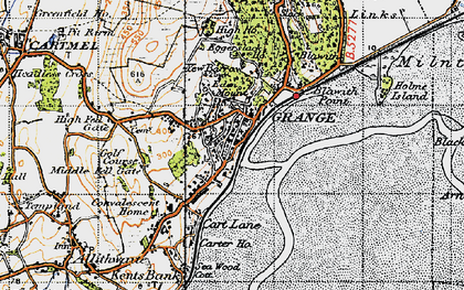 Old map of Grange-Over-Sands in 1947