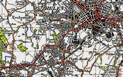 Old map of Grange Park in 1947