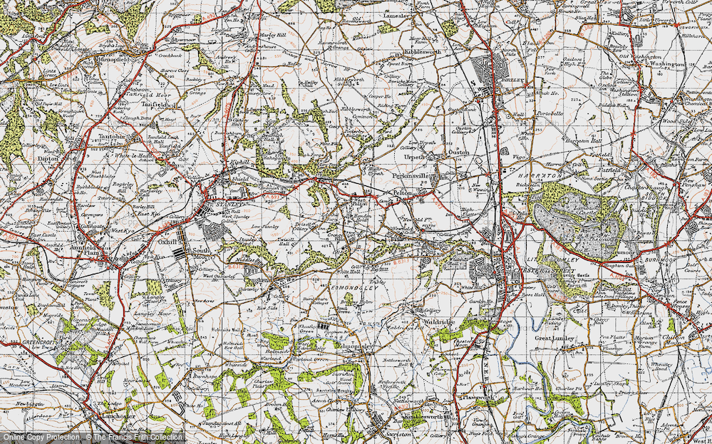 Old Map of Grange Villa, 1947 in 1947