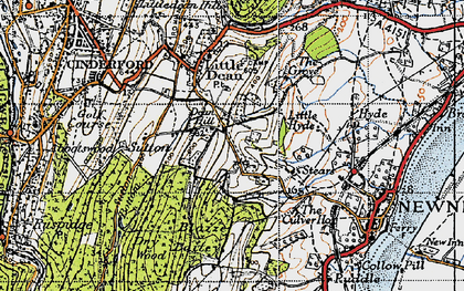 Old map of Grange Village in 1946