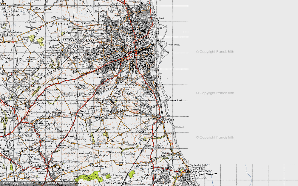 Old Map of Grangetown, 1947 in 1947