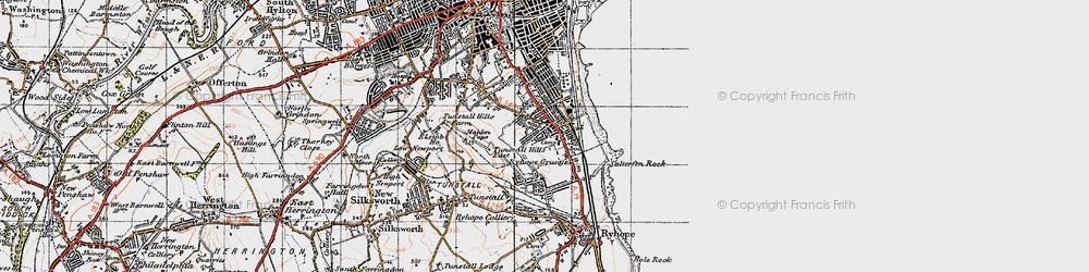 Old map of Grangetown in 1947
