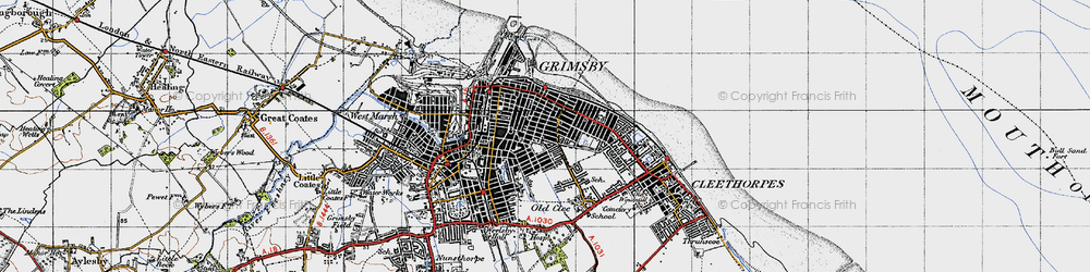 Old map of Grant Thorold in 1946