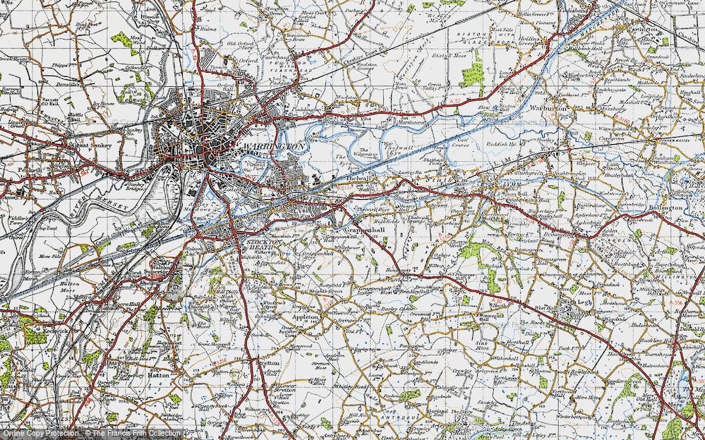 Old Map of Grappenhall, 1947 in 1947