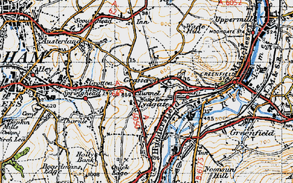 Old map of Grasscroft in 1947