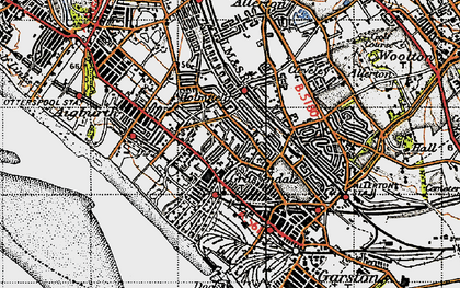 Old map of Grassendale in 1947