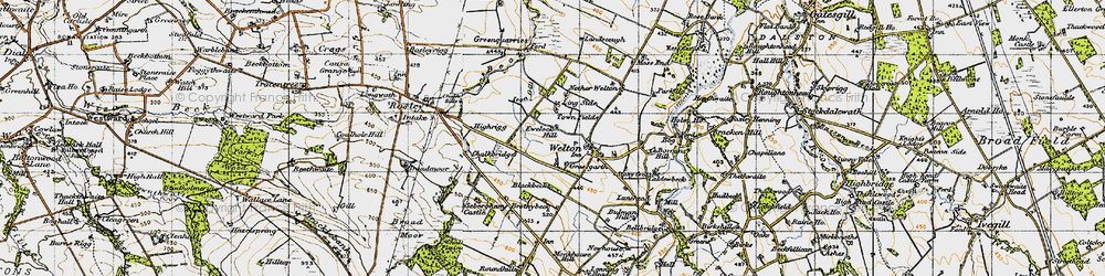 Old map of Grassgarth in 1947