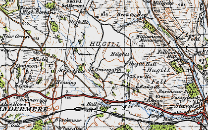 Old map of Browfoot in 1947