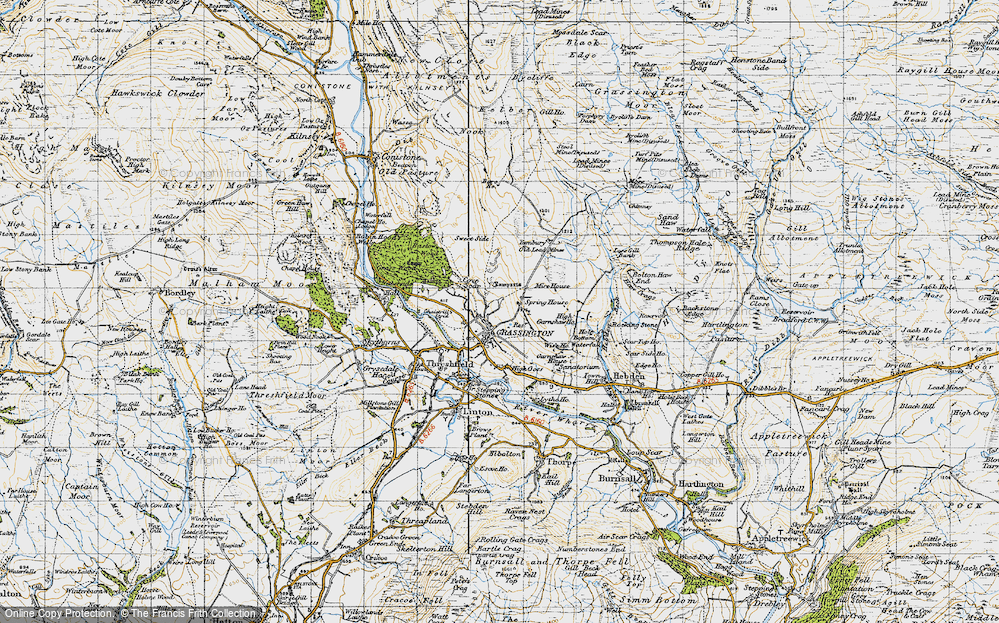 Old Map of Grassington, 1947 in 1947