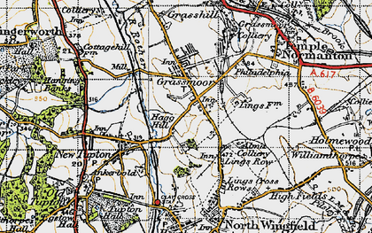 Old map of Grassmoor in 1947