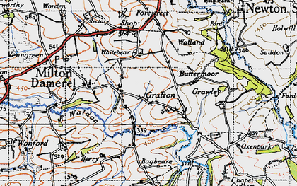 Old map of Bagbeare in 1946