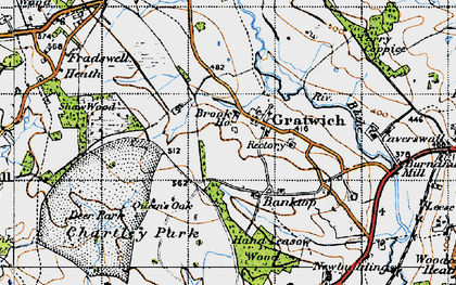 Old map of Gratwich in 1946