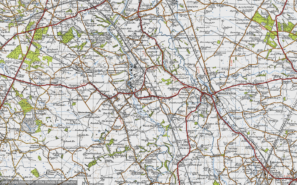Old Map of Gravel, 1947 in 1947