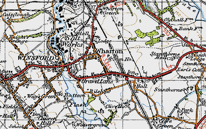 Old map of Gravel in 1947