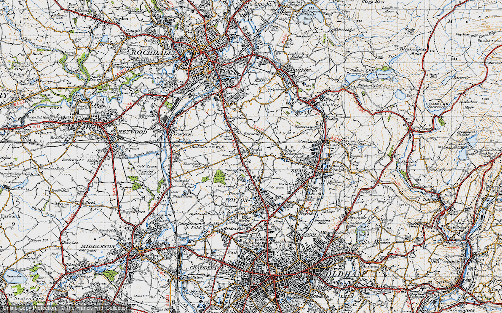 Old Map of Gravel Hole, 1947 in 1947