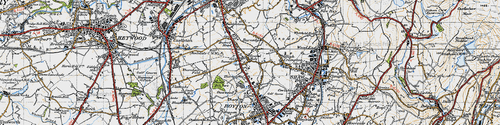 Old map of Gravel Hole in 1947