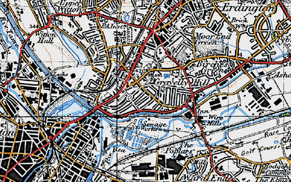 Old map of Gravelly Hill in 1946