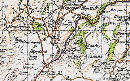 Old map of Gravels in 1947