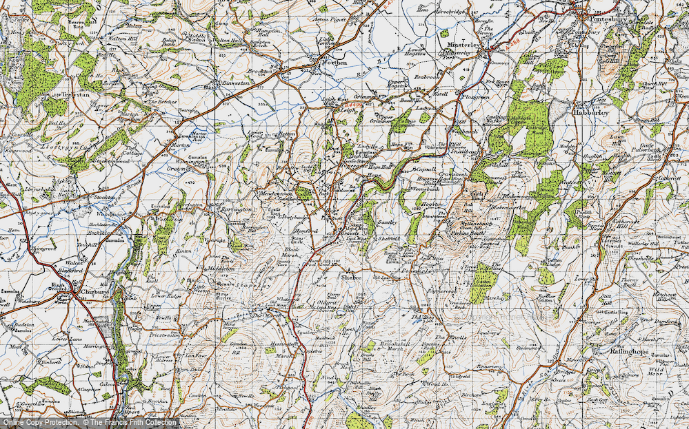 Old Map of Gravelsbank, 1947 in 1947
