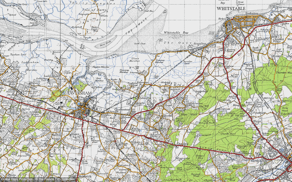 Old Map of Graveney, 1946 in 1946
