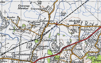 Old map of Graveney in 1946