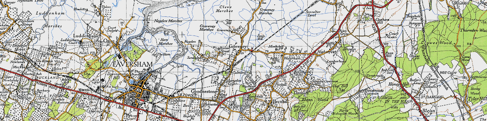 Old map of Graveney in 1946