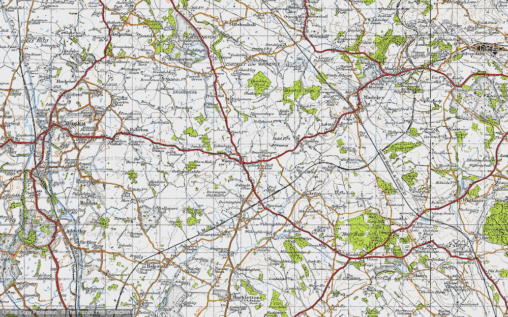 Old Map of Gravenhunger Moss, 1946 in 1946
