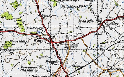 Old map of Gravenhunger Moss in 1946