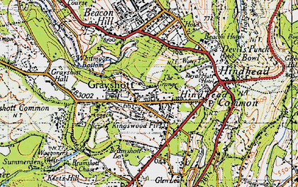 Old map of Grayshott in 1940