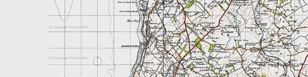 Old map of Grayson Green in 1947