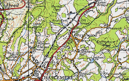 Old map of Grayswood in 1940