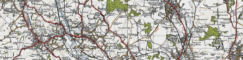 Old map of Greasley in 1946