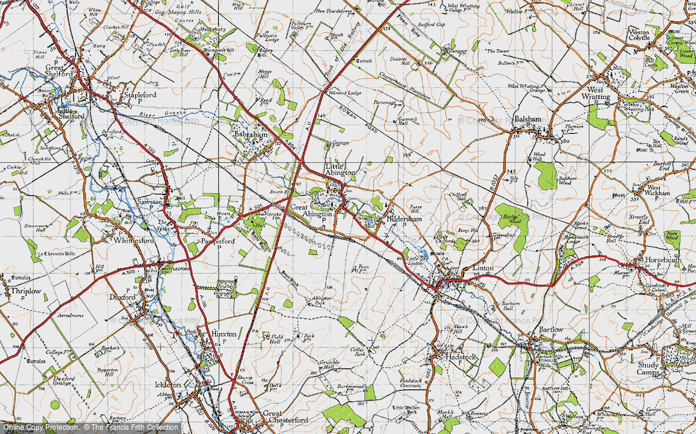 Old Map of Great Abington, 1946 in 1946
