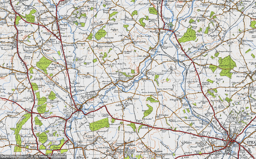 Old Map of Great Alne, 1947 in 1947