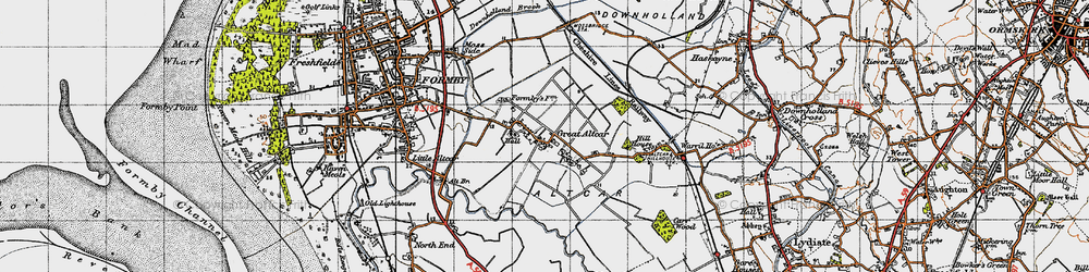 Old map of Withins, The in 1947