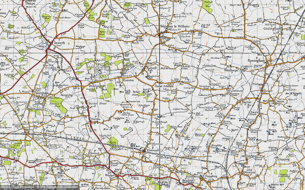 Old Map of Great Ashfield, 1946 in 1946