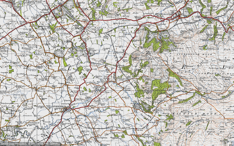 Old Map of Great Ayton, 1947 in 1947