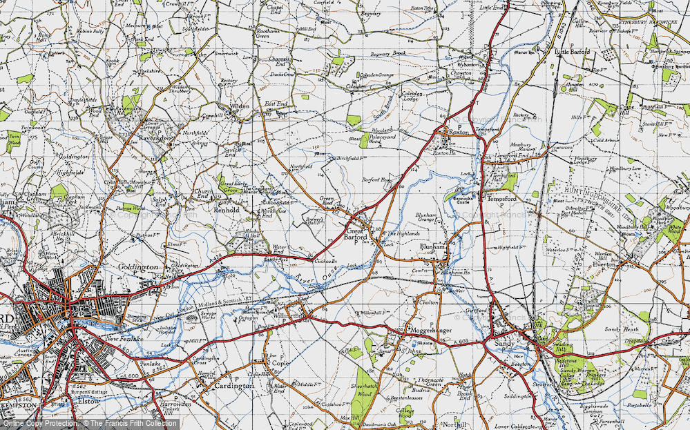 Old Map of Great Barford, 1946 in 1946
