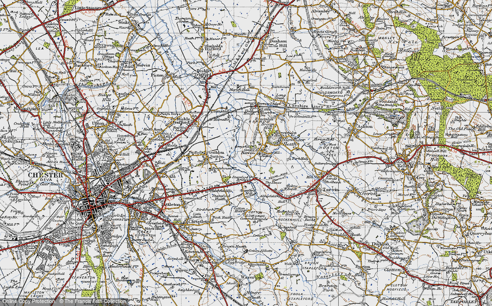 Old Map of Great Barrow, 1947 in 1947