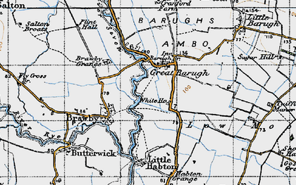 Old map of Great Barugh in 1947