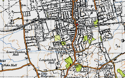 Old map of Great Berry in 1946