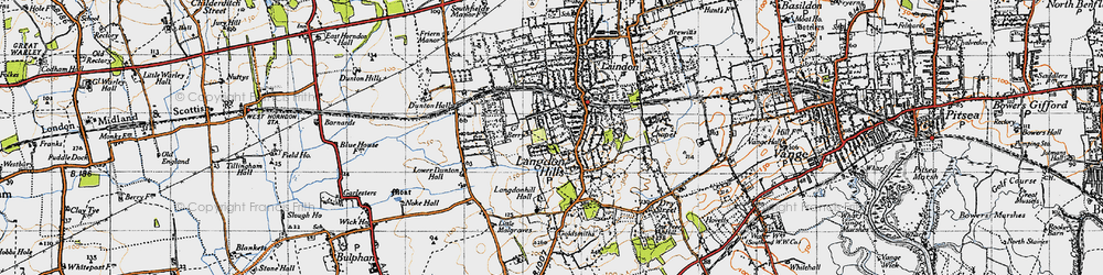 Old map of Great Berry in 1946