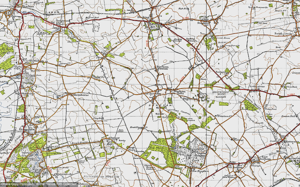 Old Map of Great Bircham, 1946 in 1946