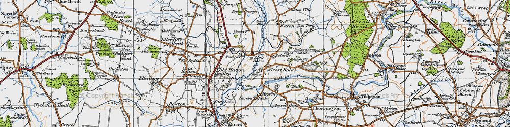 Old map of Bolas Ho in 1947